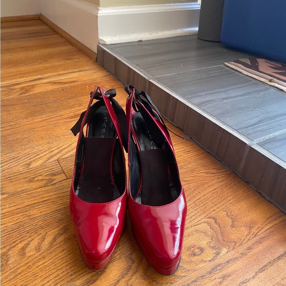 Casadei Red Patent Leather Heels
